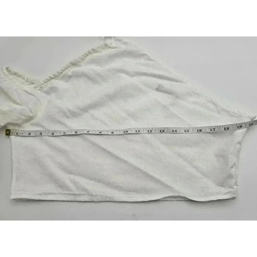 Pretty Little Thing Women's Large White One-shoulder Asymmetrical Crop Top - Picture 6 of 7